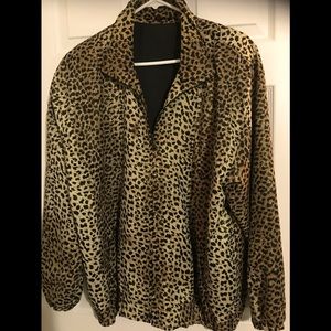 A leopard jacket I would say it’s an extra large